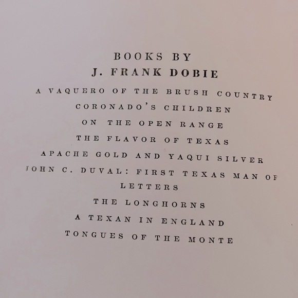 ❤️RARE Book- Tongues of the Monte by J. Frank Dobie Classic Western Literature❤️ - Picture 6 of 15